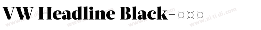 VW Headline Black字体转换
